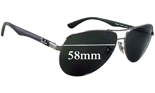 Sunglass Fix Replacement Lenses for Ray-Ban RB8313 Tech - 58mm Wide Ray-Ban RB8313 Tech Replacement Lenses 58mm wide