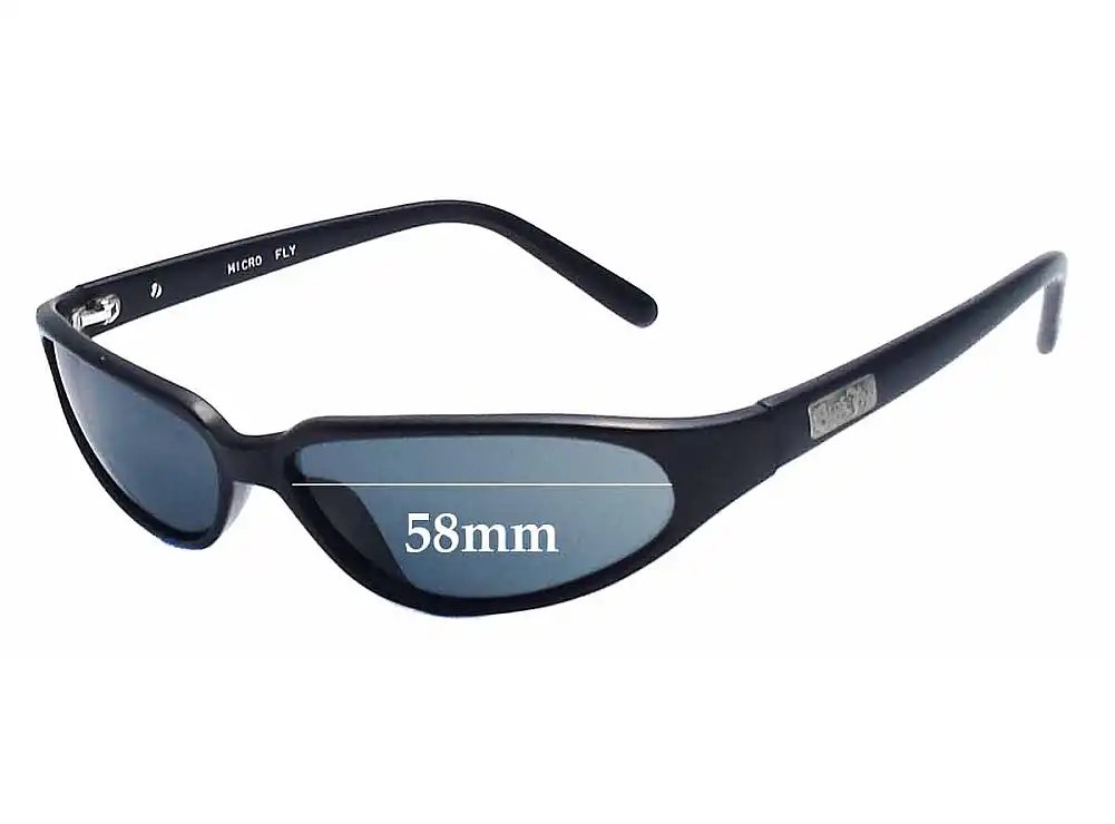 Sunglass Fix Replacement Lenses for Black Flys Micro Fly - 58mm Wide Sunglass Fix Replacement Lenses for Black Flys Micro Fly - 58mm Wide