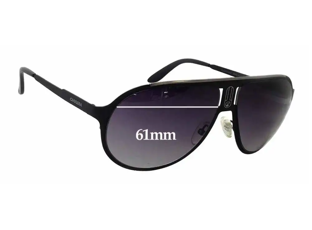 Sunglass Fix Replacement Lenses for Carrera Champion/MT - 61mm Wide Sunglass Fix Replacement Lenses for Carrera Champion/MT - 61mm Wide