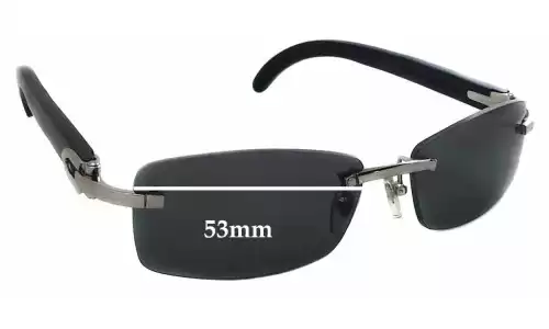 Sunglass Fix Replacement Lenses for Cartier 3524012 - 53mm Wide Sunglass Fix Replacement Lenses for Cartier 3524012 - 53mm Wide