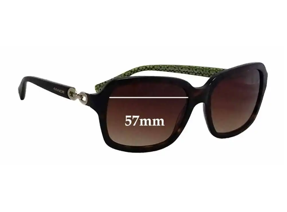 Sunglass Fix Replacement Lenses for Coach HC8104 Ashley - 57mm Wide Sunglass Fix Replacement Lenses for Coach HC8104 Ashley - 57mm Wide