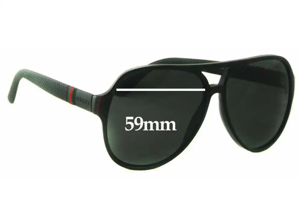 Sunglass Fix Replacement Lenses for Gucci GG1065/S - 59mm Wide Sunglass Fix Replacement Lenses for Gucci GG1065/S - 59mm Wide