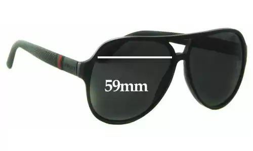 Sunglass Fix Replacement Lenses for Gucci GG1065/S - 59mm Wide Sunglass Fix Replacement Lenses for Gucci GG1065/S - 59mm Wide
