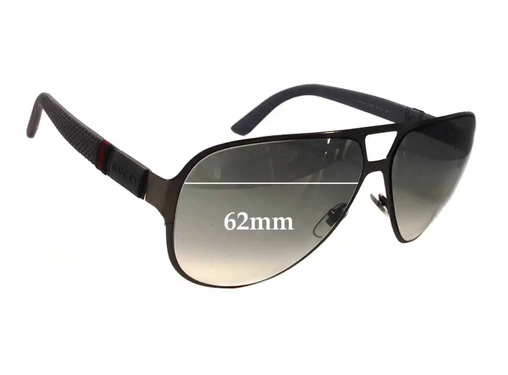 Sunglass Fix Replacement Lenses for Gucci GG2252/S - 62mm Wide Sunglass Fix Replacement Lenses for Gucci GG2252/S - 62mm Wide