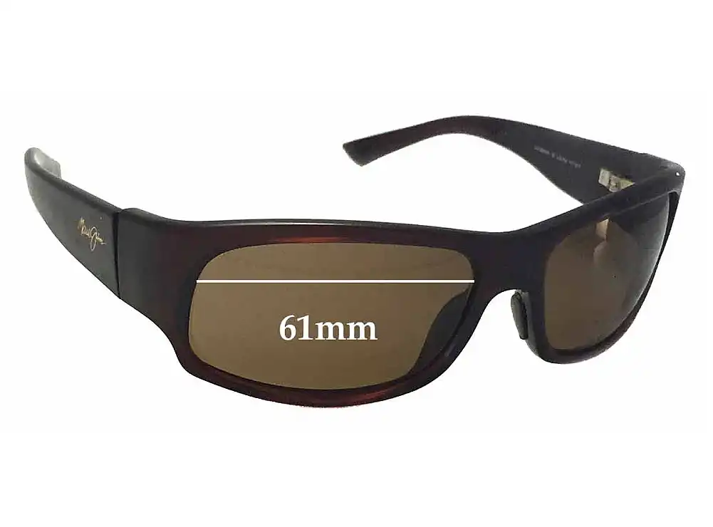 Sunglass Fix Replacement Lenses for Maui Jim MJ222 Longboard - 61mm Wide Sunglass Fix Replacement Lenses for Maui Jim MJ222 Longboard - 61mm Wide