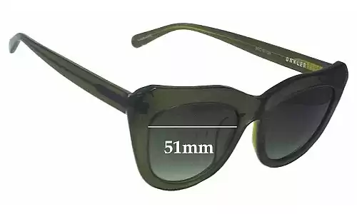 Sunglass Fix Replacement Lenses for Onkler Hepnurn - 51mm Wide Sunglass Fix Replacement Lenses for Onkler Hepnurn - 51mm Wide