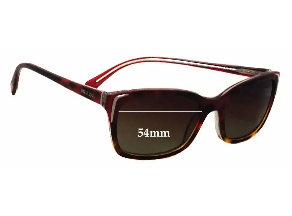 Sunglass Fix Replacement Lenses for Prada SPR02O - 54mm Wide Sunglass Fix Replacement Lenses for Prada SPR02O - 54mm Wide