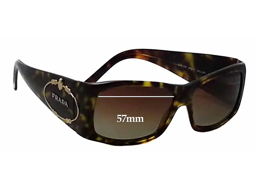 Sunglass Fix Replacement Lenses for Prada SPR10H - 57mm Wide Sunglass Fix Replacement Lenses for Prada SPR10H - 57mm Wide