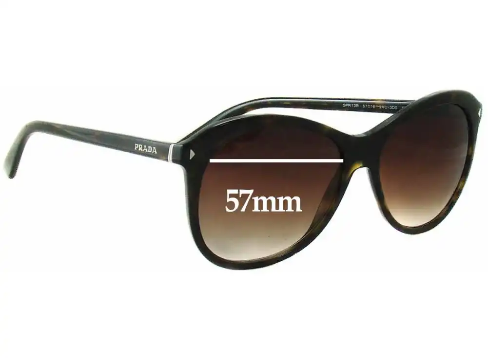 Sunglass Fix Replacement Lenses for Prada SPR13R - 57mm Wide Sunglass Fix Replacement Lenses for Prada SPR13R - 57mm Wide