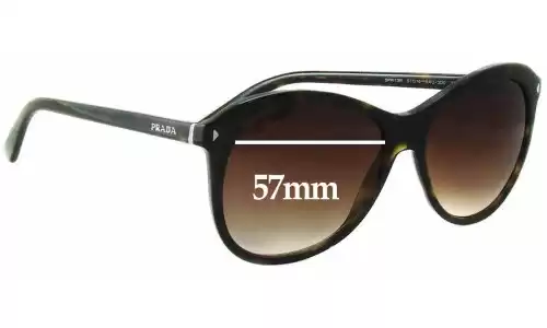 Sunglass Fix Replacement Lenses for Prada SPR13R - 57mm Wide Sunglass Fix Replacement Lenses for Prada SPR13R - 57mm Wide