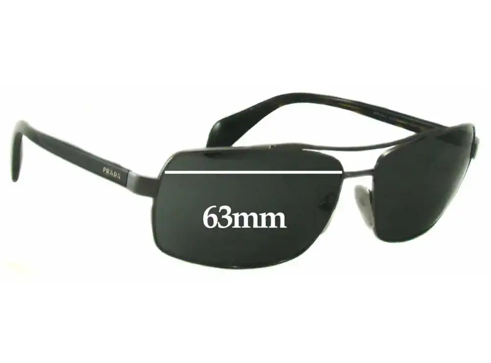 Sunglass Fix Replacement Lenses for Prada SPR55Q - 63mm Wide Sunglass Fix Replacement Lenses for Prada SPR55Q - 63mm Wide