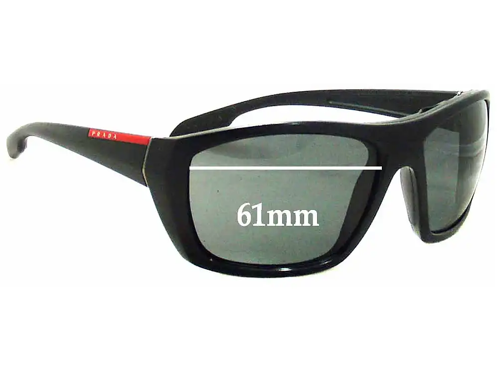 Sunglass Fix Replacement Lenses for Prada SPS01O - 61mm Wide Sunglass Fix Replacement Lenses for Prada SPS01O - 61mm Wide