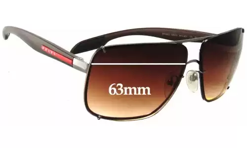 Sunglass Fix Replacement Lenses for Prada SPS53O - 63mm Wide Prada SPS53O Replacement Lenses 63mm wide