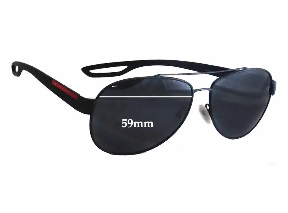 Sunglass Fix Replacement Lenses for Prada SPS55Q - 59mm Wide Sunglass Fix Replacement Lenses for Prada SPS55Q - 59mm Wide