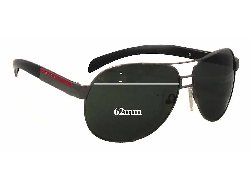 Sunglass Fix Replacement Lenses for Prada SPS57H - 62mm Wide Sunglass Fix Replacement Lenses for Prada SPS57H - 62mm Wide