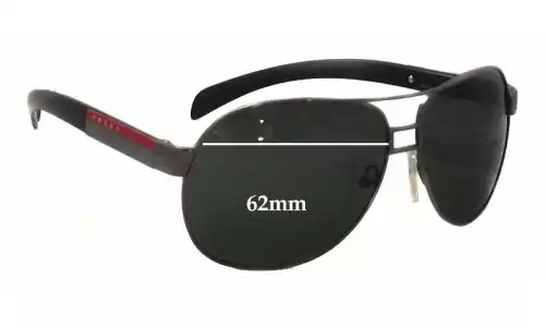 Sunglass Fix Replacement Lenses for Prada SPS57H - 62mm Wide Sunglass Fix Replacement Lenses for Prada SPS57H - 62mm Wide