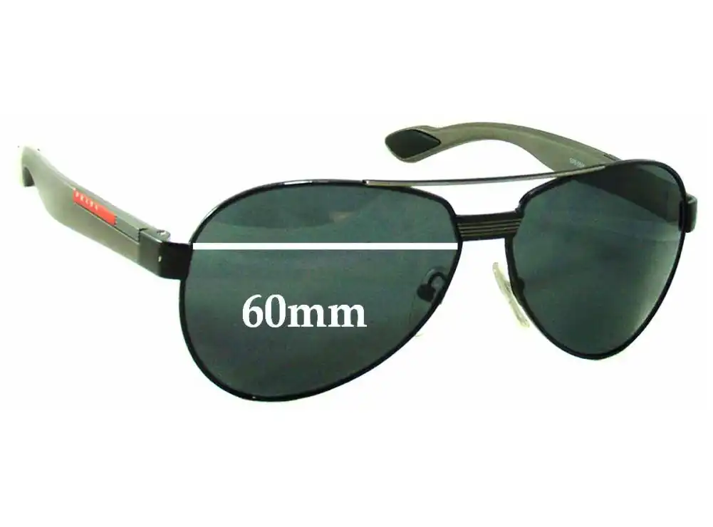 Sunglass Fix Replacement Lenses for Prada SPS55M - 60mm Wide Sunglass Fix Replacement Lenses for Prada SPS55M - 60mm Wide