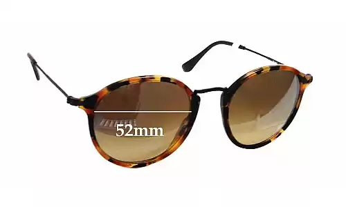 Sunglass Fix Replacement Lenses for Ray-Ban RB2447 Round Fleck - 52mm Wide Ray-Ban RB2447 Round Fleck Replacement Lenses 52mm wide