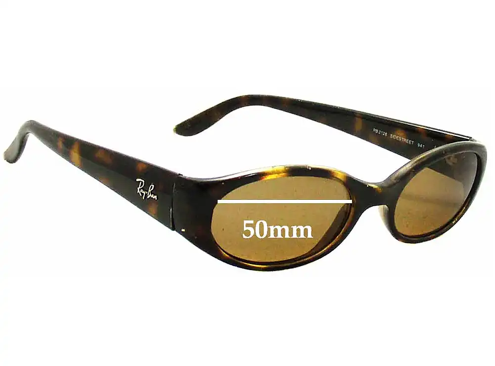 Sunglass Fix Replacement Lenses for Ray-Ban RB2128 Sidestreet - 50mm Wide Sunglass Fix Replacement Lenses for Ray-Ban RB2128 Sidestreet - 50mm Wide