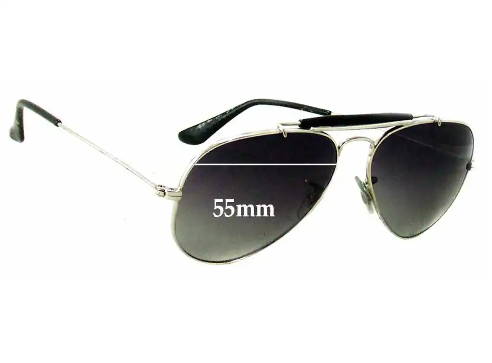 Sunglass Fix Replacement Lenses for Ray-Ban RB3407 Aviator - 55mm Wide Sunglass Fix Replacement Lenses for Ray-Ban RB3407 Aviator - 55mm Wide