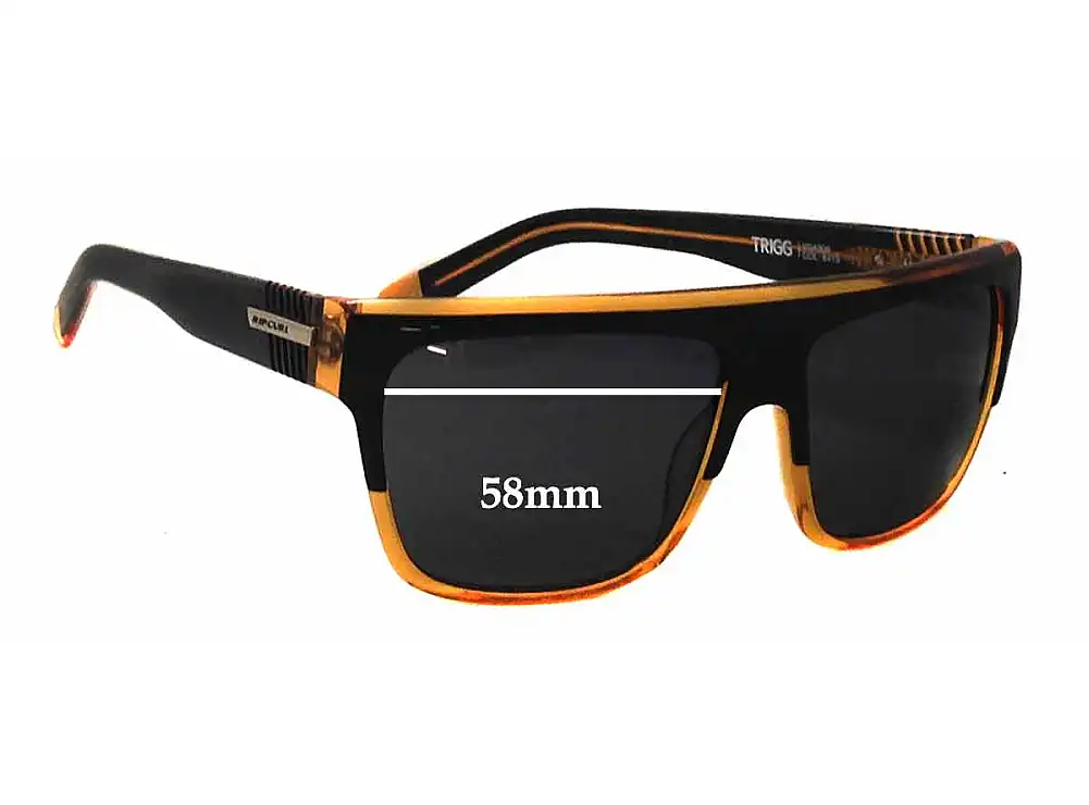 Sunglass Fix Replacement Lenses for Rip Curl Trigg - 58mm Wide Sunglass Fix Replacement Lenses for Rip Curl Trigg - 58mm Wide