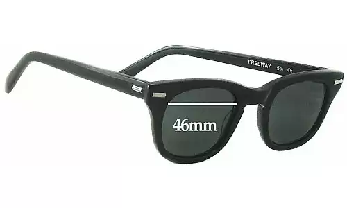 Sunglass Fix Replacement Lenses for Shuron Freeway - 46mm Wide Shuron Freeway Replacement Lenses 46mm wide