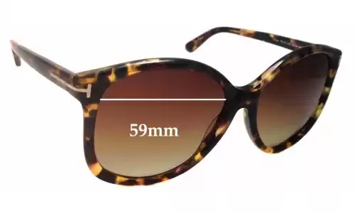Sunglass Fix Replacement Lenses for Tom Ford Alicia TF275 - 59mm Wide Sunglass Fix Replacement Lenses for Tom Ford Alicia TF275 - 59mm Wide