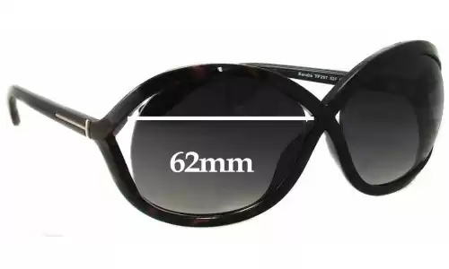 Sunglass Fix Replacement Lenses for Tom Ford Sandra TF297 - 62mm Wide Sunglass Fix Replacement Lenses for Tom Ford Sandra TF297 - 62mm Wide