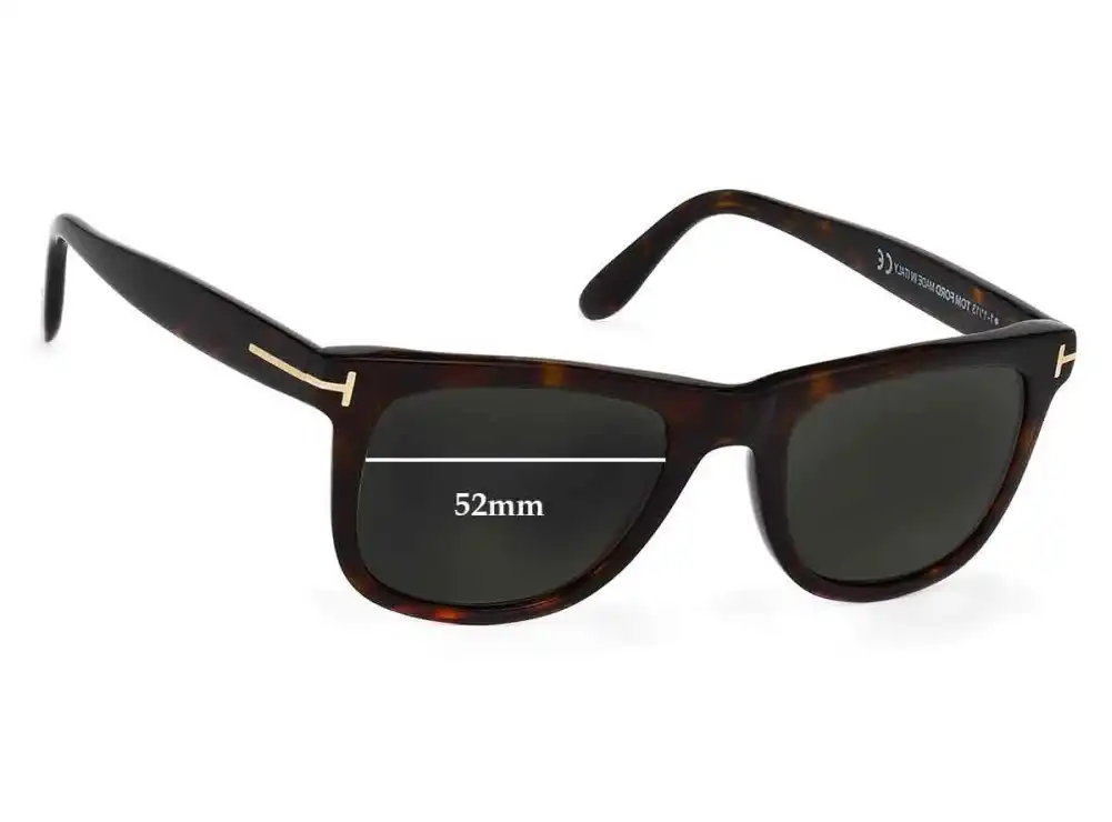 Sunglass Fix Replacement Lenses for Tom Ford Leo TF0336 - 52mm Wide Sunglass Fix Replacement Lenses for Tom Ford Leo TF0336 - 52mm Wide
