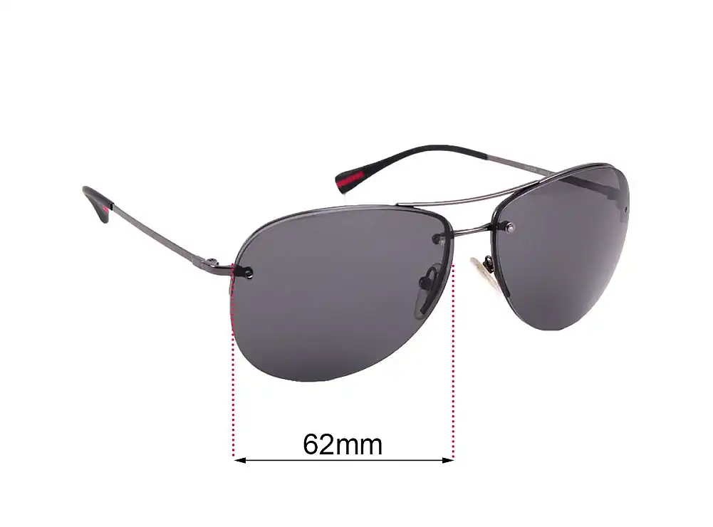 Sunglass Fix Replacement Lenses for Prada SPS50R - 62mm Wide Sunglass Fix Replacement Lenses for Prada SPS50R - 62mm Wide