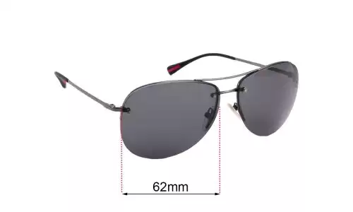 Sunglass Fix Replacement Lenses for Prada SPS50R - 62mm Wide Prada SPS50R Replacement Lenses 62mm wide