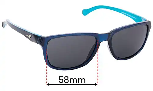 Sunglass Fix Replacement Lenses for Arnette Straight Cut AN4214 - 58mm Wide Arnette Straight Cut AN4214 Replacement Lenses 58mm wide