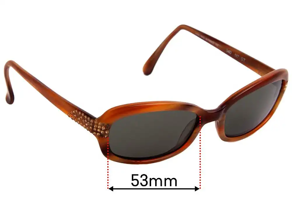 Sunglass Fix Replacement Lenses for Beausoleil 340 - 53mm Wide Sunglass Fix Replacement Lenses for Beausoleil 340 - 53mm Wide
