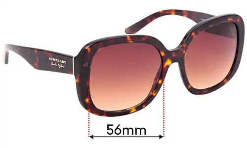 Sunglass Fix Replacement Lenses for Burberry B 4259 - 56mm Wide Burberry B 4259 Replacement Lenses 56mm wide