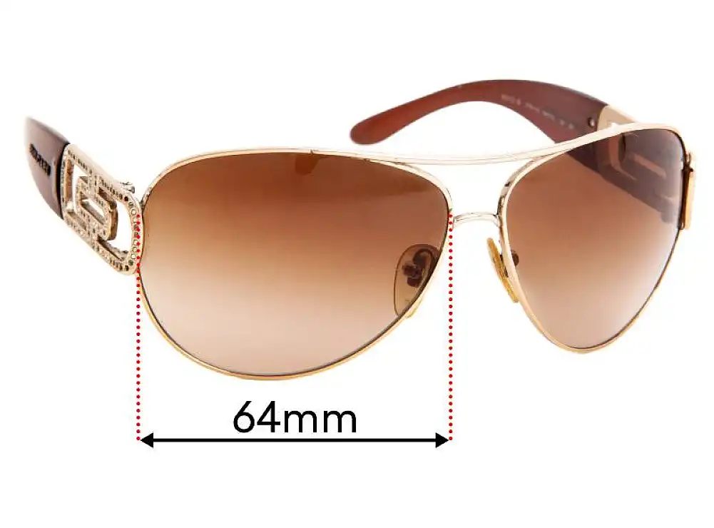 Sunglass Fix Replacement Lenses for Bvlgari 6012-B - 64mm Wide Sunglass Fix Replacement Lenses for Bvlgari 6012-B - 64mm Wide