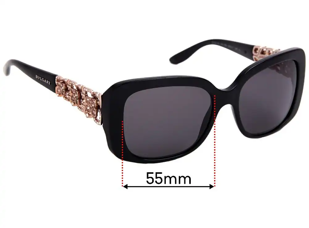 Sunglass Fix Replacement Lenses for Bvlgari 8167-B - 55mm Wide Sunglass Fix Replacement Lenses for Bvlgari 8167-B - 55mm Wide