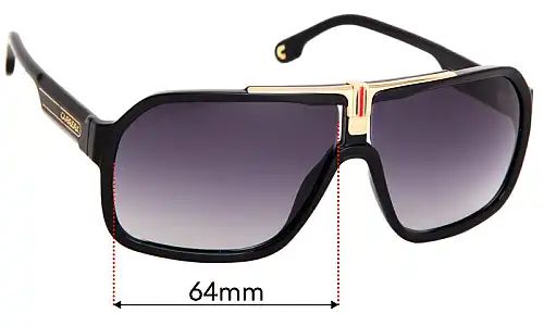Sunglass Fix Replacement Lenses for Carrera 1014/S - 64mm Wide Sunglass Fix Replacement Lenses for Carrera 1014/S - 64mm Wide