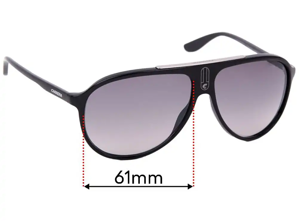 Sunglass Fix Replacement Lenses for Carrera 6015/S - 61mm Wide Sunglass Fix Replacement Lenses for Carrera 6015/S - 61mm Wide