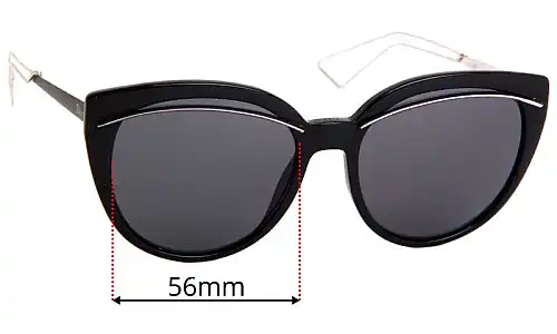Sunglass Fix Replacement Lenses for Christian Dior Liner - 56mm Wide Christian Dior Liner Replacement Lenses 56mm wide