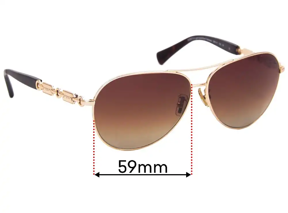 Sunglass Fix Replacement Lenses for Coach HC7048 - 59mm Wide Sunglass Fix Replacement Lenses for Coach HC7048 - 59mm Wide
