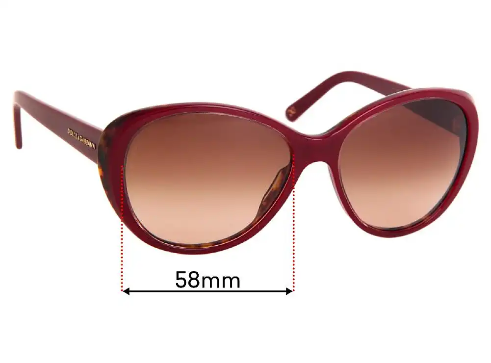 Sunglass Fix Replacement Lenses for Dolce & Gabbana DG4080 - 58mm Wide Sunglass Fix Replacement Lenses for Dolce & Gabbana DG4080 - 58mm Wide