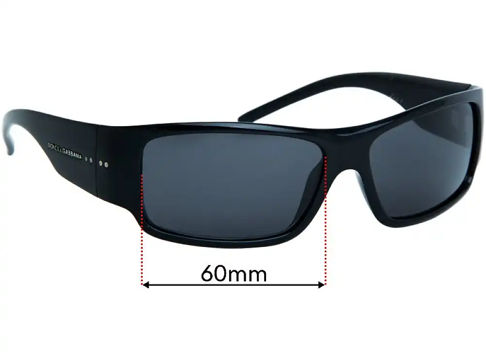 Sunglass Fix Replacement Lenses for Dolce & Gabbana Unknown Model - 60mm Wide Sunglass Fix Replacement Lenses for Dolce & Gabbana Unknown Model - 60mm Wide