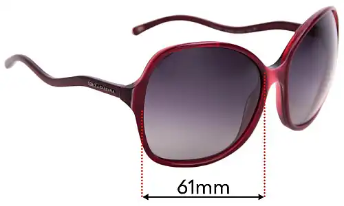 Sunglass Fix Replacement Lenses for Dolce & Gabbana DG4059 - 61mm Wide Sunglass Fix Replacement Lenses for Dolce & Gabbana DG4059 - 61mm Wide