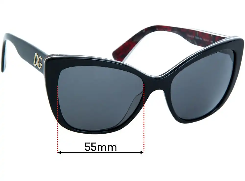 Sunglass Fix Replacement Lenses for Dolce & Gabbana DG4216 - 55mm Wide Sunglass Fix Replacement Lenses for Dolce & Gabbana DG4216 - 55mm Wide