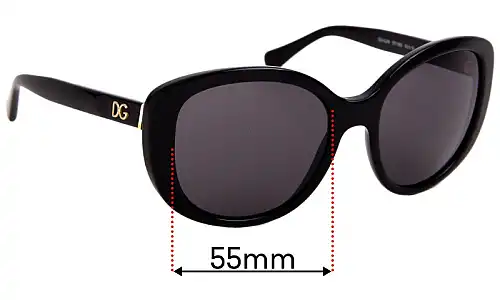 Sunglass Fix Replacement Lenses for Dolce & Gabbana DG4248 - 55mm Wide Dolce & Gabbana DG4248 Replacement Lenses 55mm wide