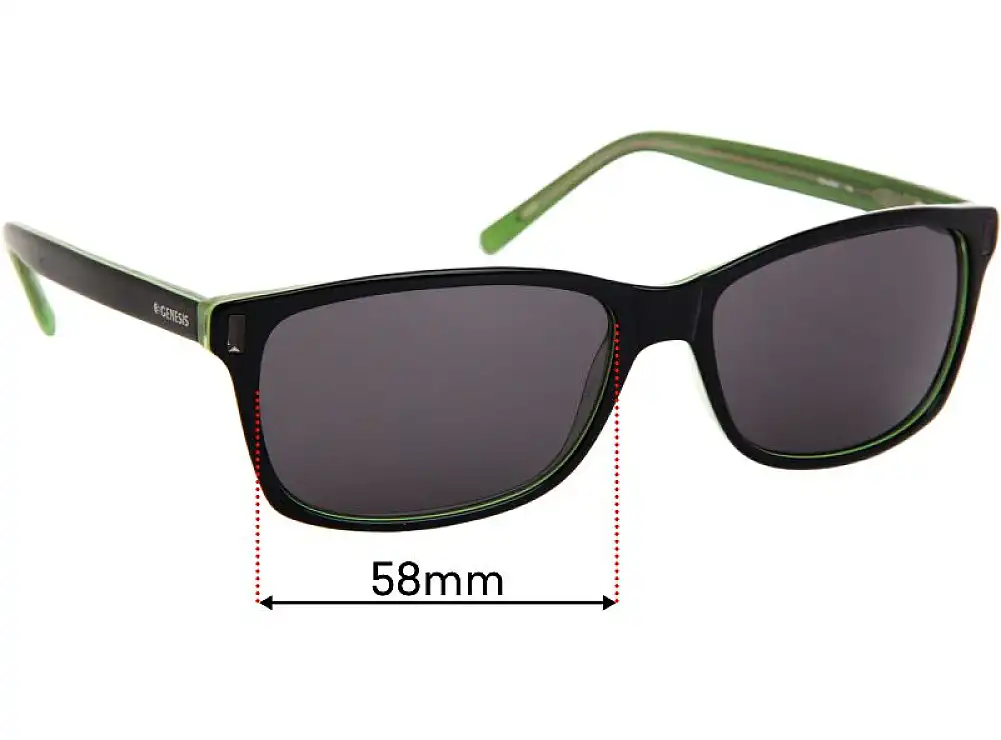 Sunglass Fix Replacement Lenses for Genesis Gdansk - 58mm Wide Sunglass Fix Replacement Lenses for Genesis Gdansk - 58mm Wide