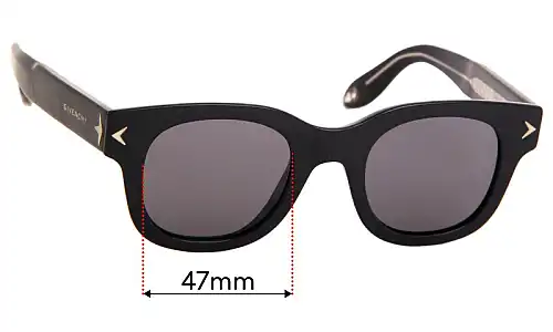 Sunglass Fix Replacement Lenses for Givenchy GV 7037/S - 47mm Wide Sunglass Fix Replacement Lenses for Givenchy GV 7037/S - 47mm Wide