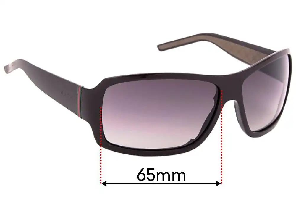 Sunglass Fix Replacement Lenses for Gucci GG1012/S - 65mm Wide Sunglass Fix Replacement Lenses for Gucci GG1012/S - 65mm Wide