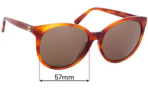 Sunglass Fix Replacement Lenses for Gucci GG3833/F/S - 57mm Wide Sunglass Fix Replacement Lenses for Gucci GG3833/F/S - 57mm Wide