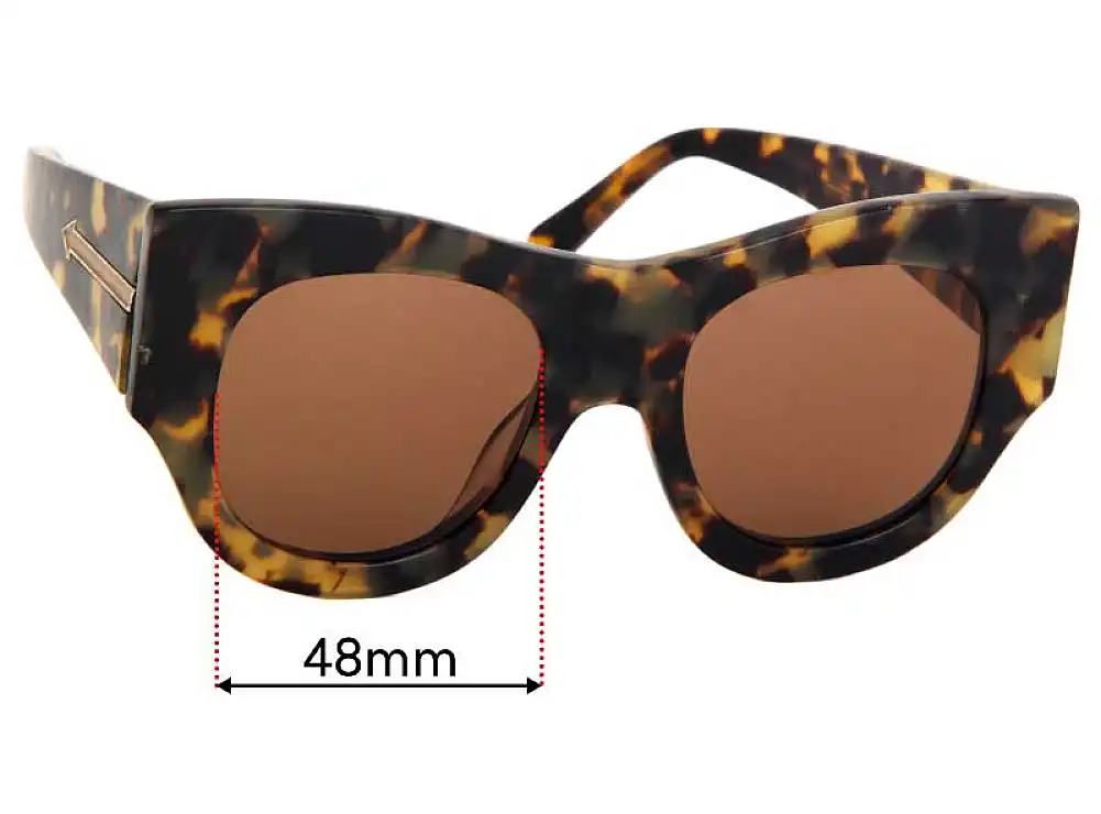 Sunglass Fix Replacement Lenses for Karen Walker Faithful - 48mm Wide Sunglass Fix Replacement Lenses for Karen Walker Faithful - 48mm Wide